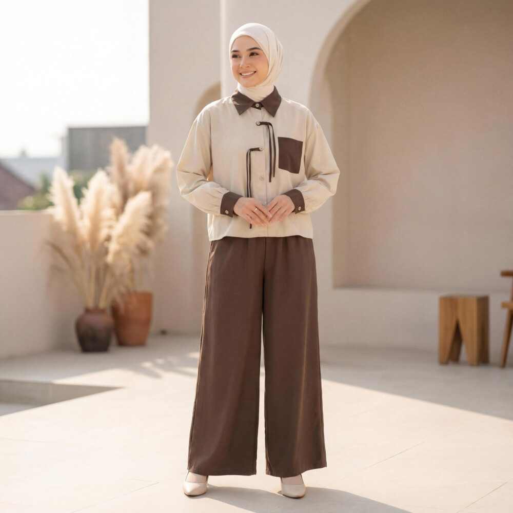 Tampil Modis Setiap Hari dengan Setelan Wanita Modern 2in1 Korean Style