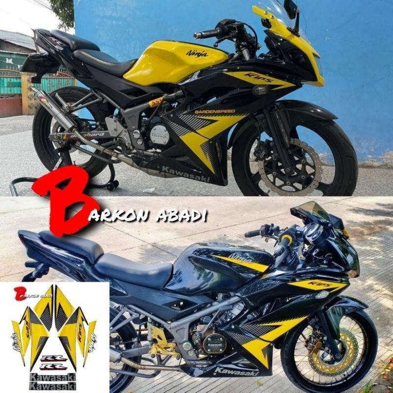 Jual striping stiker KAWASAKI new NINJA rr 150 warna (kuning) | Shopee ...