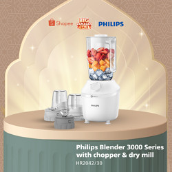 Blender Philips Plastik 1 Liter - 3000 series HR2042/30 - Blender Jus - Blender 