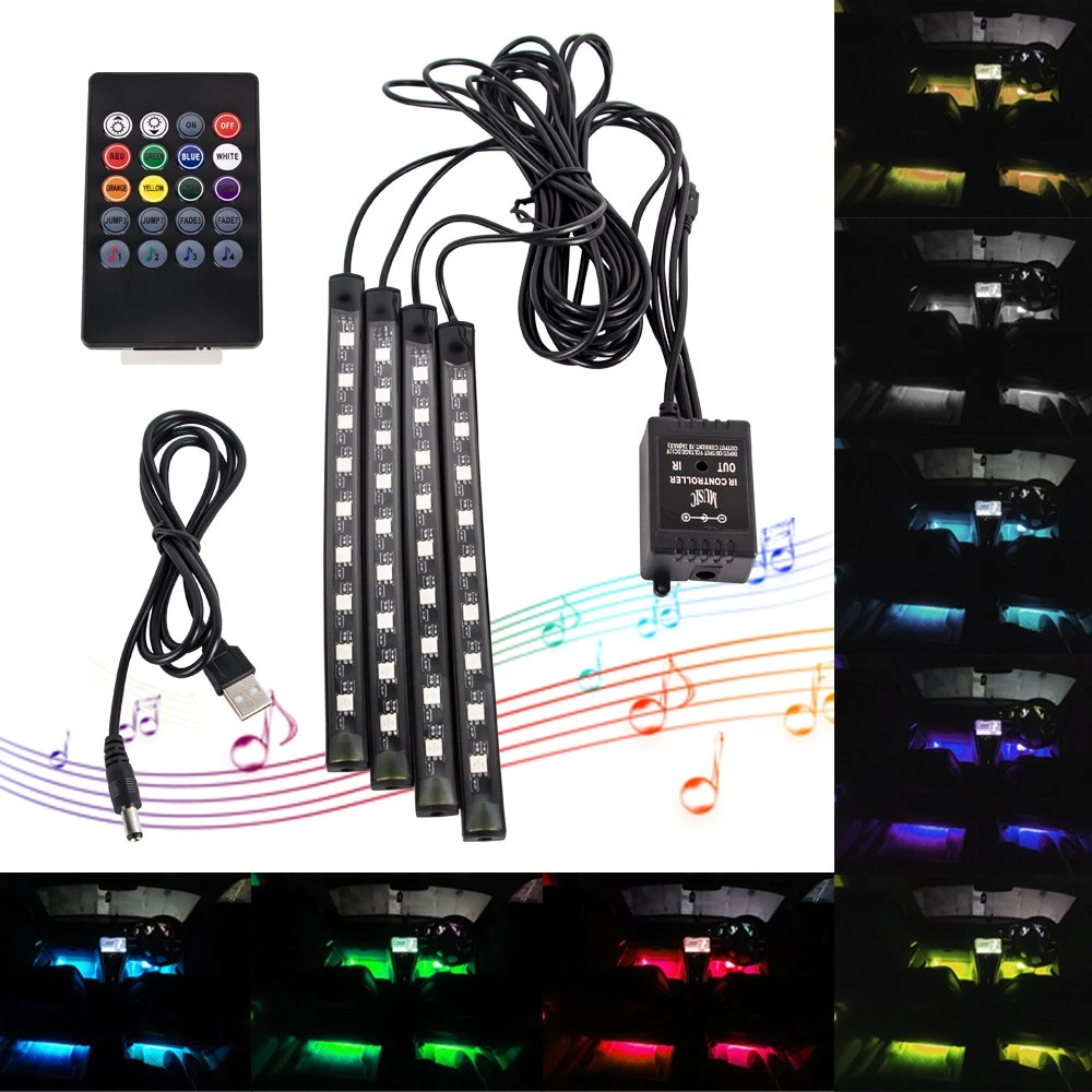 Jual Lampu LED Interior Mobil RGB Kolong Dashboard App Control USB AP-2 ...