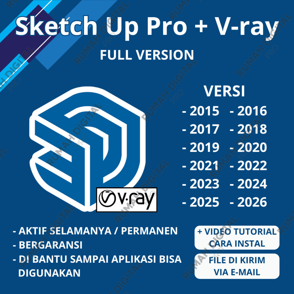 Jual Software SketchUp Pro 2024 2023 2022 Full Version Lifetime License ...