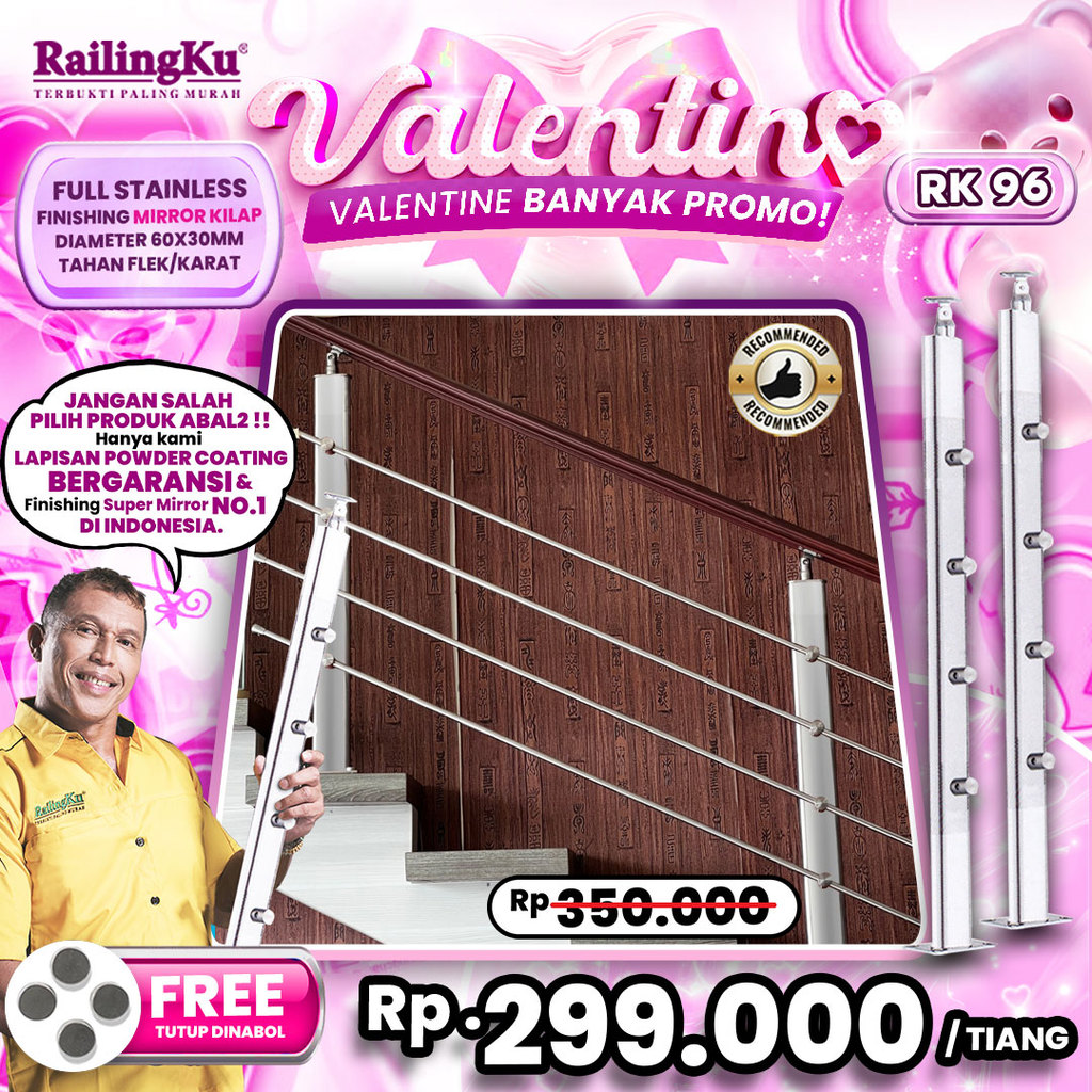 Jual Railing Tangga Stainless Milenials Desain Tiang Railingku ...