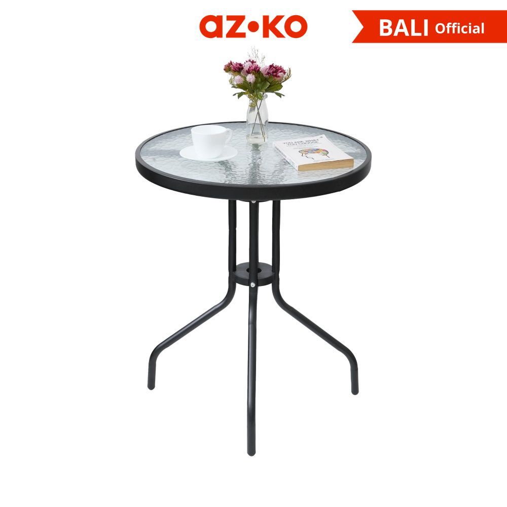 Jual AZKO Soleil 60 cm Meja Teras Round - Hitam Meja Luar Ruangan ...