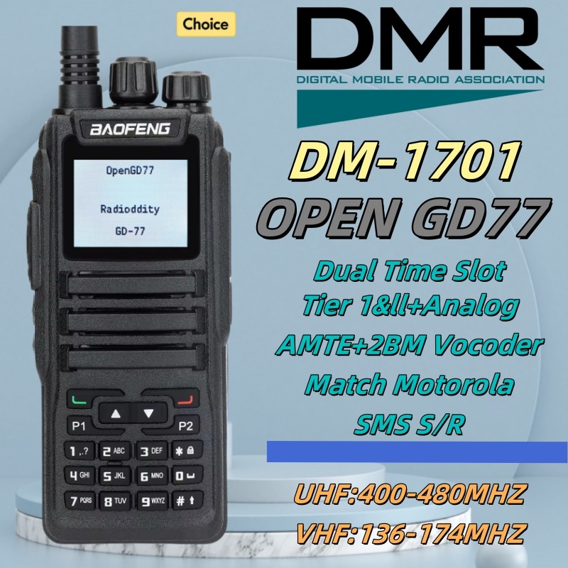 Jual Baofeng Dmr 1701 Open Gd77 gital Walkie Talkie Dual Mode Analog ...