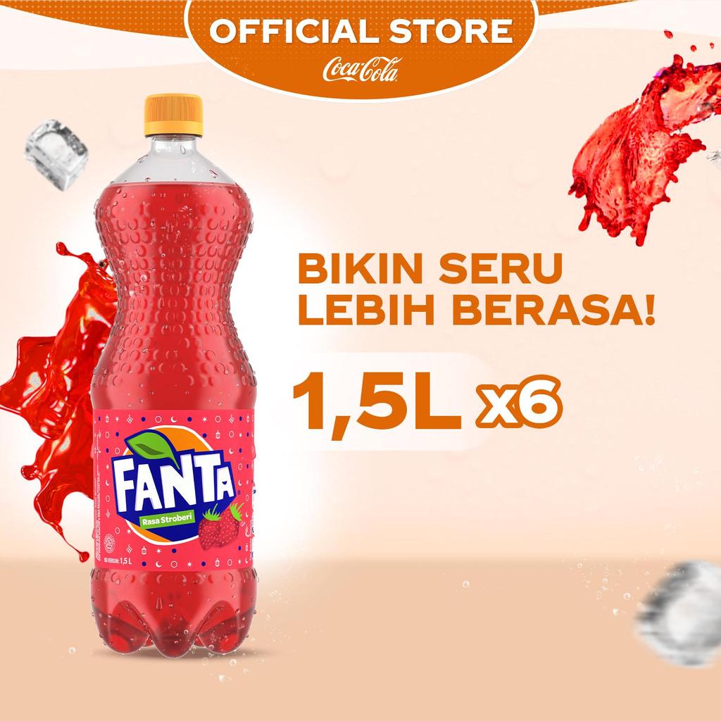 Jual Fanta Rasa Stawberry Minuman Soda - Botol 1.5L x 6pcs | Shopee ...