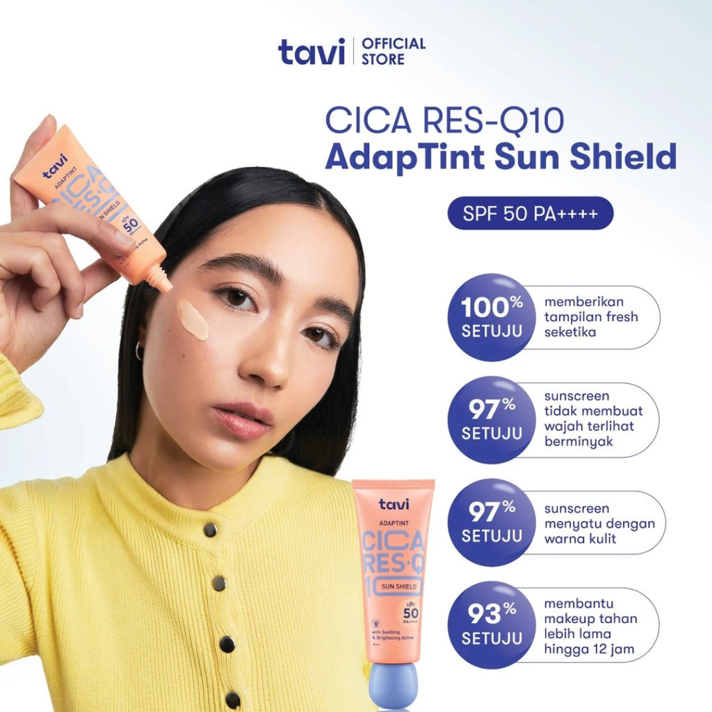 Jual TAVI CICA RES-Q10 AdapTint Sun Shield 40 ml - Sunscreen Tabir ...