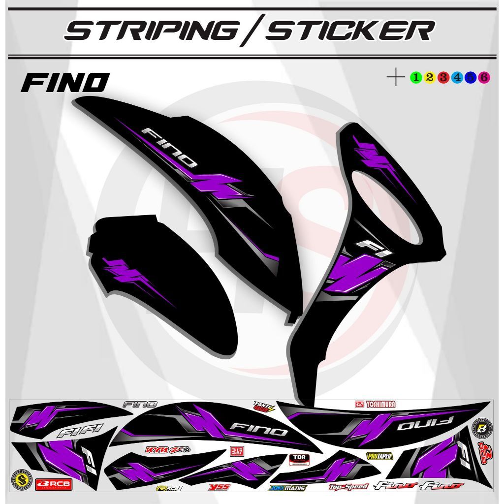 Jual STICKER STRIPING MOTOR YAMHA FINO 125 MTIF VARIASI TERBARU H17 ...