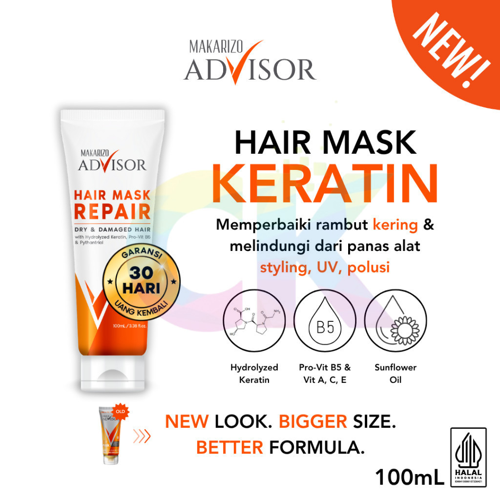Jual Makarizo Advisor Hair Repair Mask 100 mL - Masker Rambut / Hair ...