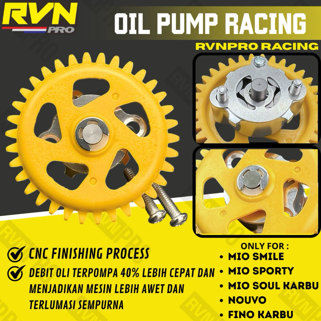 Jual OIL PUMP RACING POMPA OLI RVN RACING MIO KARBU MIO SMILE MIO ...