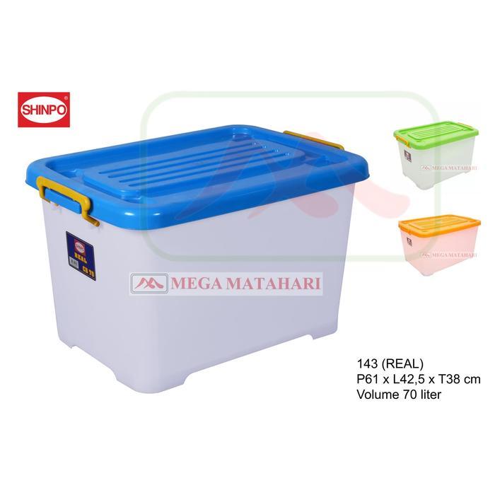 Jual Container Box Real 70ltr 143 CB70 Shinpo - Biru | Shopee Indonesia