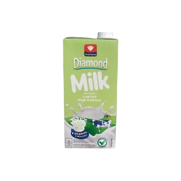 Jual DIAMOND MILK UHT LOW FAT 1 LITER | Shopee Indonesia