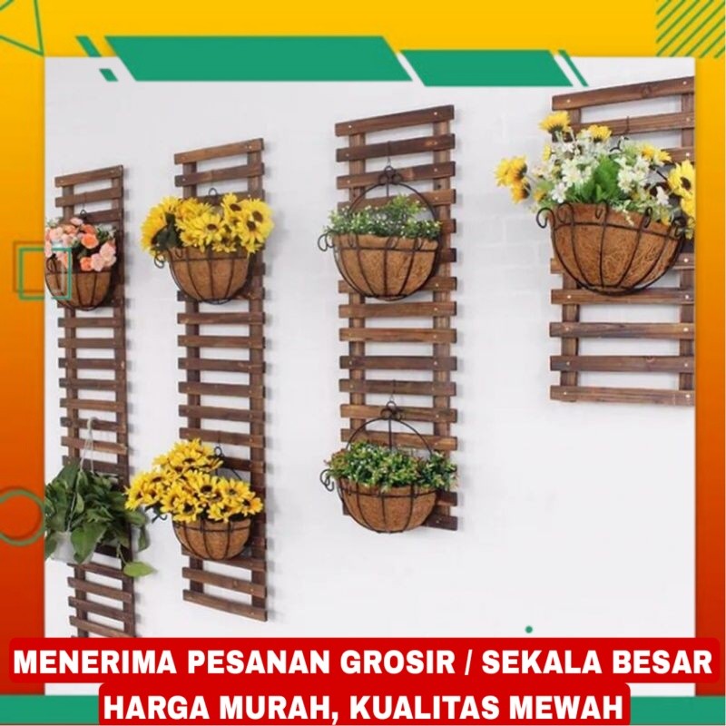 Jual Alas Rak Bunga Kayu Nempel Di Tembok Jati Belanda oven anti rayap ...