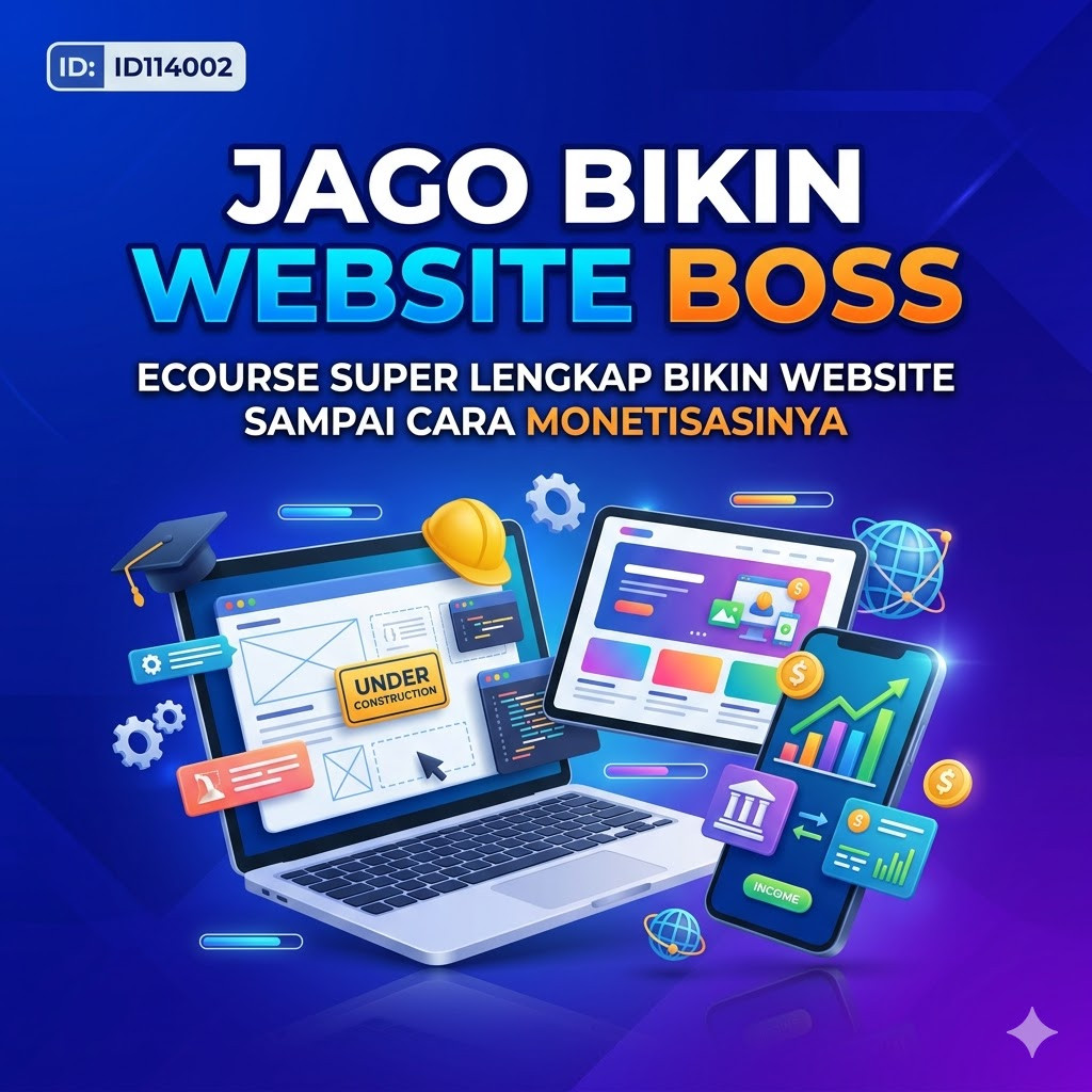 ID114002 - Jago Bikin Website Boss - Ecourse Super Lengkap Bikin Website Sampai Cara Monetisasinya