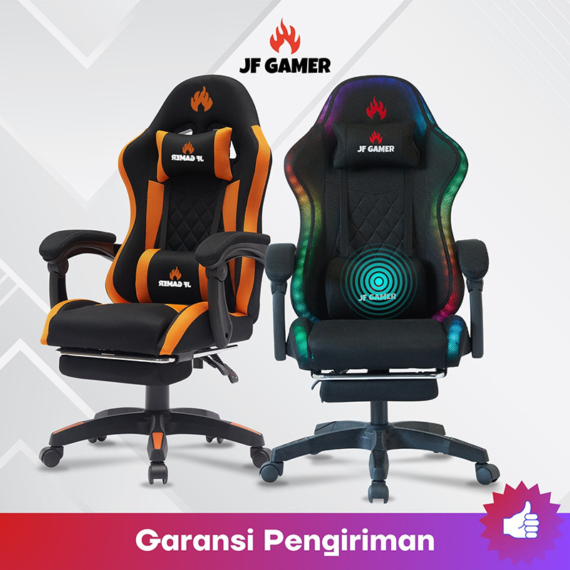 Jual Kursi gaming dengan fungsi pijat strip LED dan sandaran punggung ...