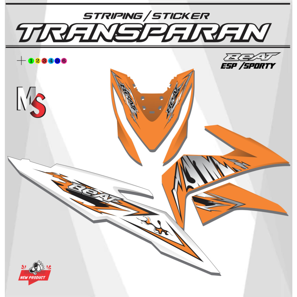 Jual STIKER BENING STRIPING BEAT ESP TRANSPARAN UV BEAT 110 ESP 2017/ ...