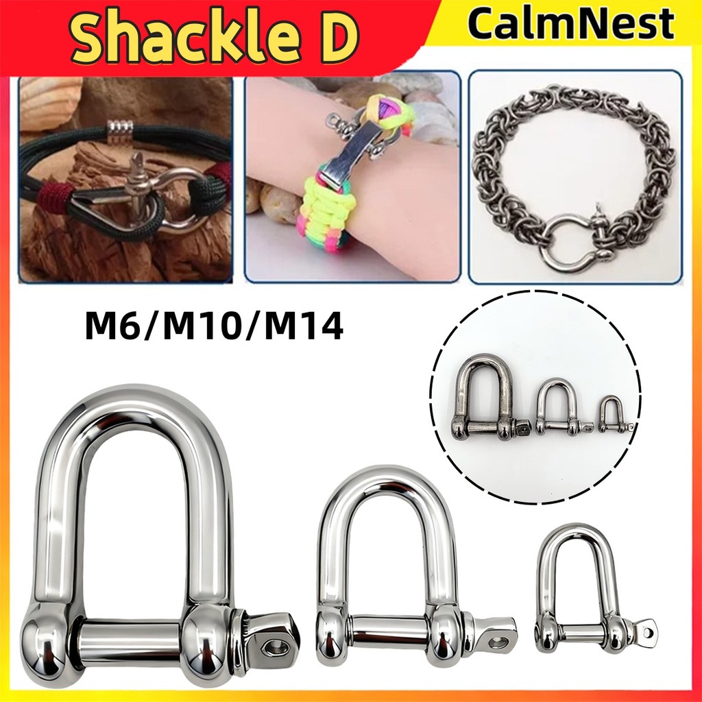 Jual Segel D 6mm 10mm 14mm SUS304 Stainless Steel SS304 SHACKLE CLAMP ...