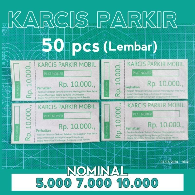 Jual Cetak Karcis pakir Mobil UMP0021 Murah | Shopee Indonesia