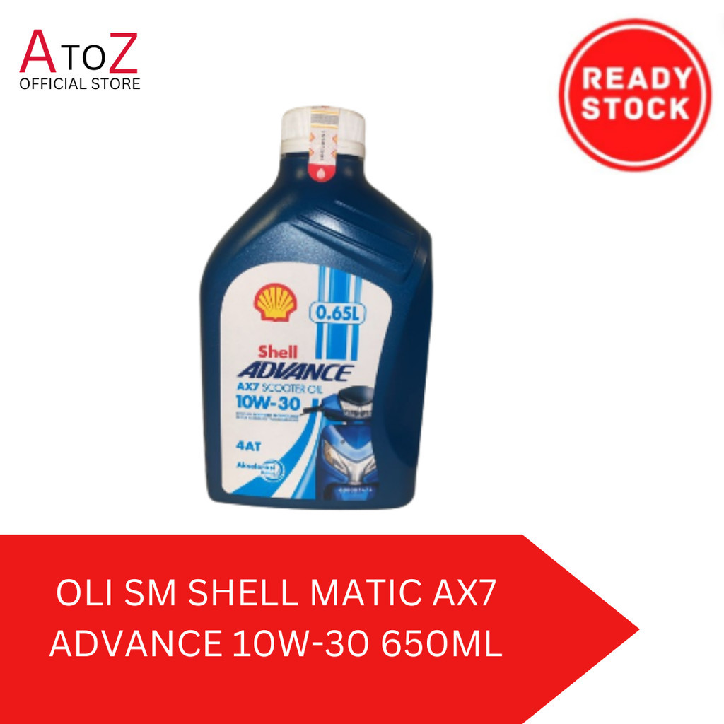 Jual OLI SM SHELL MATIC AX7 ADVANCE 10W-30 650ML | Shopee Indonesia