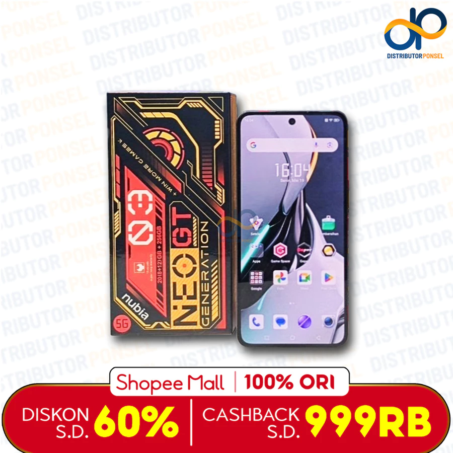 ZTE Nubia Neo 3 GT 5G varian warna Yellow tampak depan dan belakang dengan desain mecha futuristik