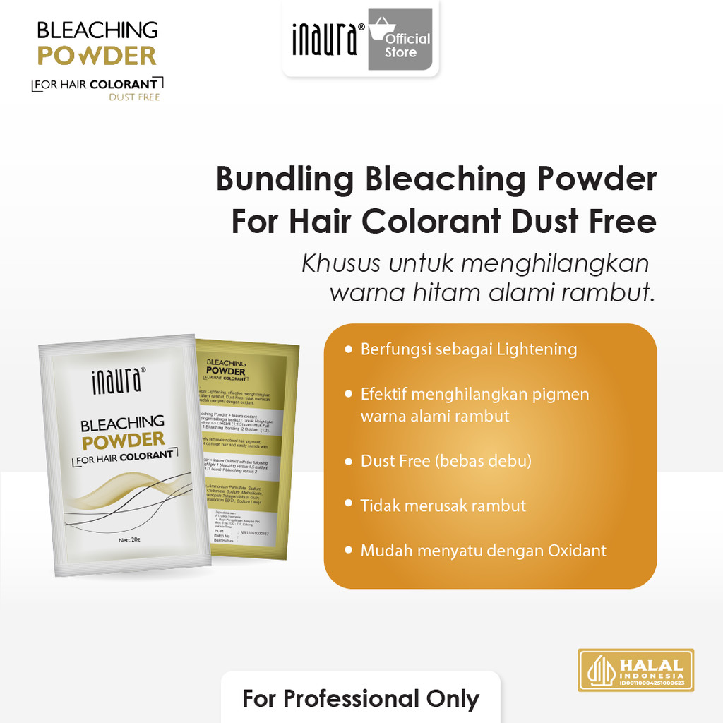 Jual [Paket Bleaching] Bleaching Powder 20gr + Oxidising 20 vol 100ml ...