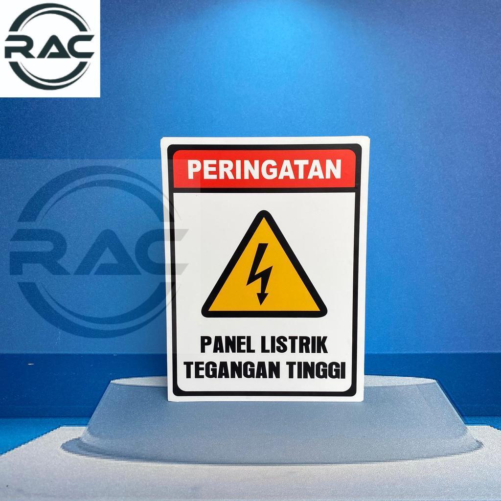 Jual RAC AKRILIK RAMBU AKRILIK TANDA PERHATIAN PANEL LISTRIK TEGANGAN ...