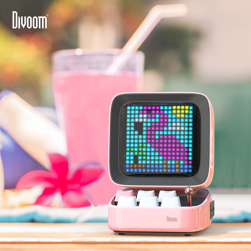 Jual Divoom DITOO Pixel Bluetooth Wireless Speaker erry blossom Pink ...