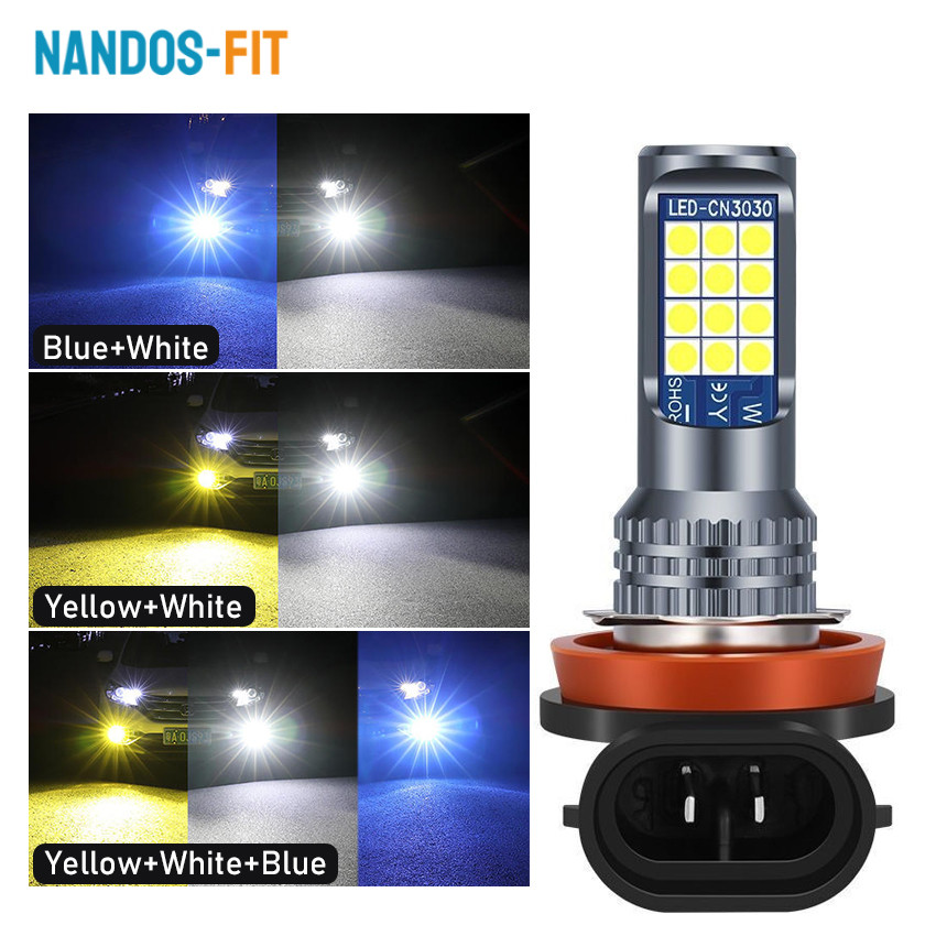 Jual NANDOS-FIT Fog Lamp LED Mobil H11 H8 H16 9006 / Two Color Putih ...