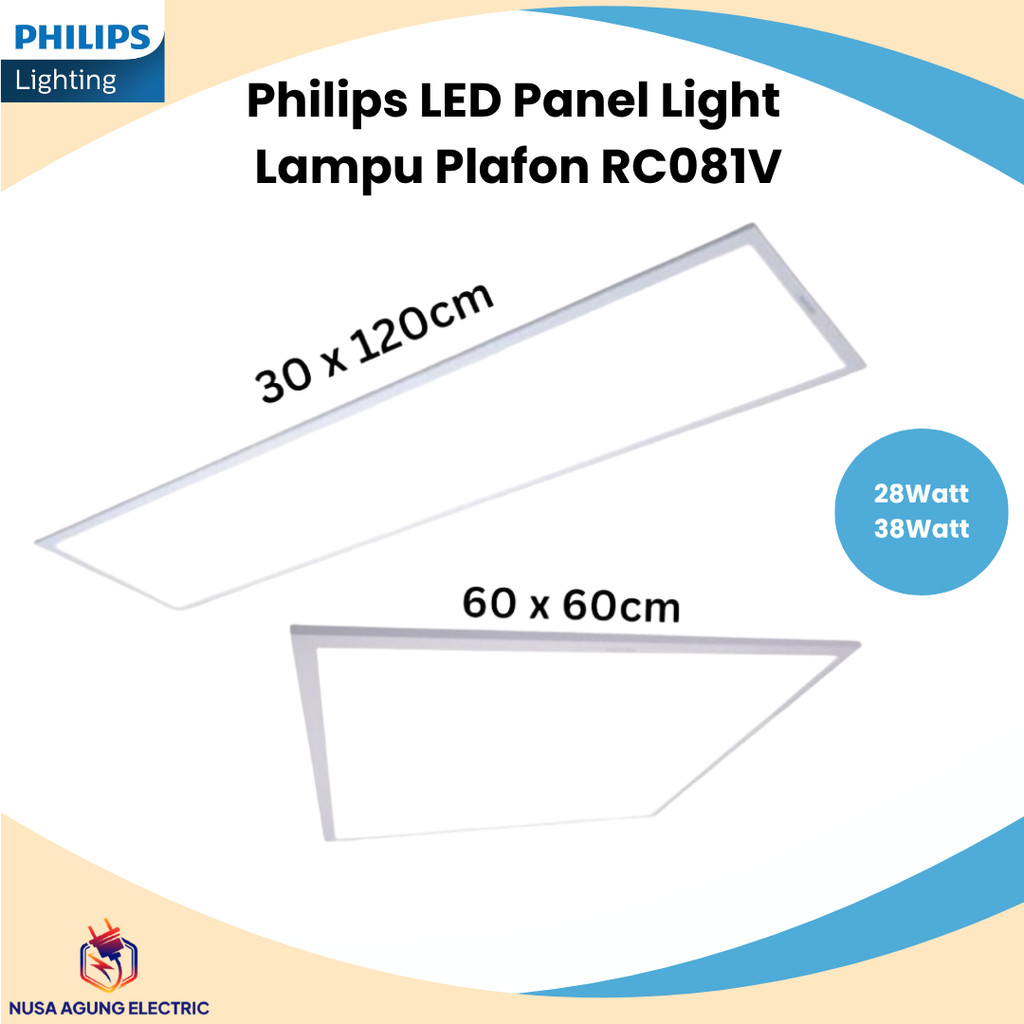 Jual PHILIPS RC081 RC081V Ceiling Panel Light Lampu Panel LED 30W 40W ...