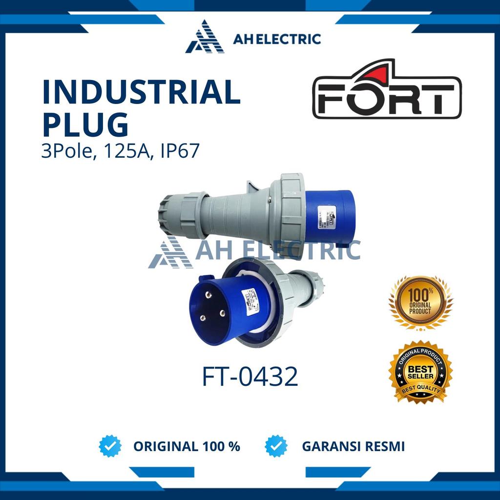 Jual FORT Industrial Plug FT-0432 3P 125A IP67 | Steker | Plug Mounting ...
