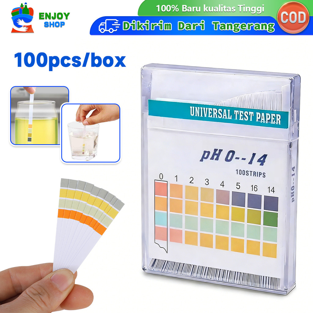 Jual 100pcs Kertas Lakmus PH 0-14 Strip PH Paper Universal Test Untuk ...