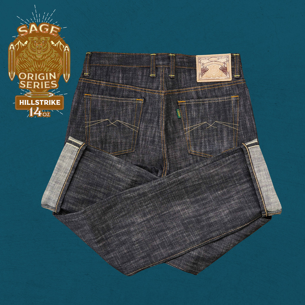 Jual Sage Denim Origin Series : Hillstrike 14oz Sanforized Deep Indigo ...