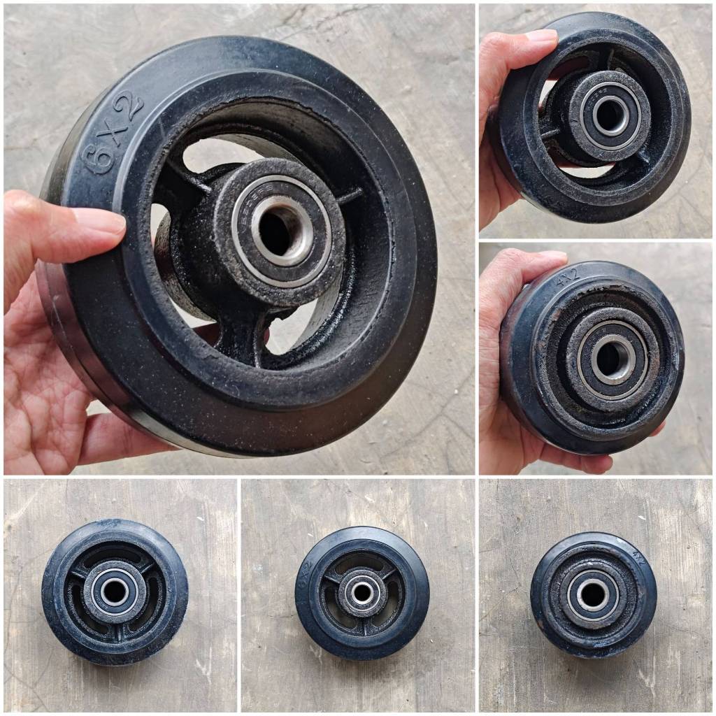 Jual Roda Only Karet Tebal Cast Iron Heavy Duty 4, 5, 6, 8 Inch - Lebar ...
