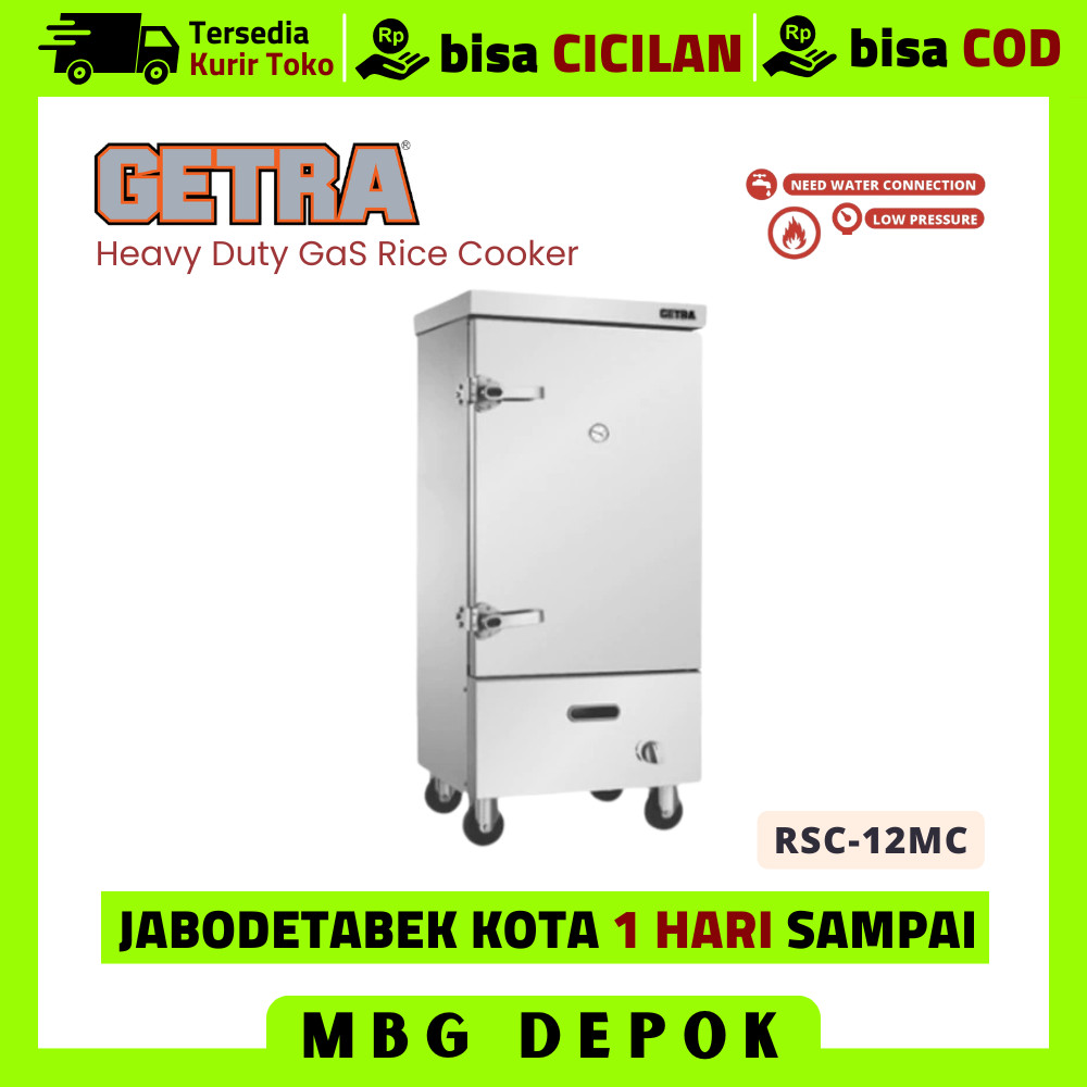 Jual Heavy Duty Gas Rice Cooker Getra RSC-12MC Alat Penanak Nasi ...