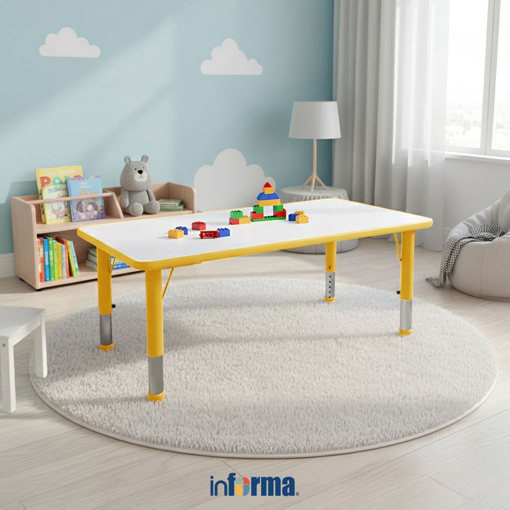 Jual Informa Yuki Meja Belajar Anak Adjustable Rectangle - Kuning Kids ...