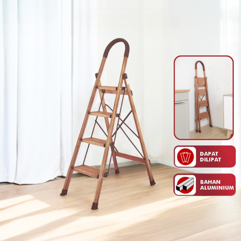 Jual HAPPY IDEA - Tangga Lipat Rumah Portable / Tangga Alumunium 4 Step ...