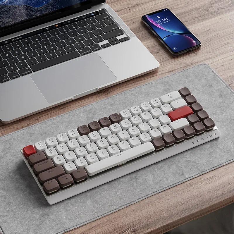 Jual MK68 Low Profile Mechanical Keyboard Wireless Dual Mode Bluetooth ...