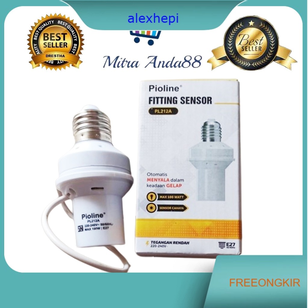 Jual Mitraanda88 Fiting lampu sensor Pioline Fitting Lampu Otomatis ...