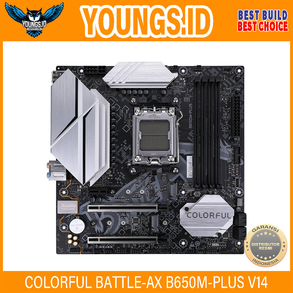 Jual COLORFUL BATTLE-AX B650M-PLUS V14 | AM5 DDR5 B650 MATX Motherboard ...