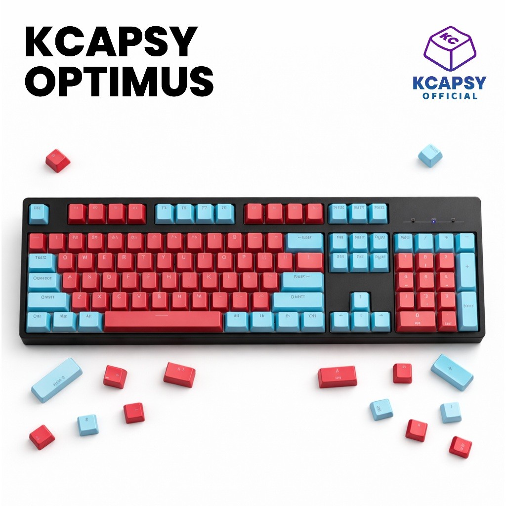 Jual 5Star Keycaps Mechanical Keyboard Merah Biru 104 Keys ABS OEM ...