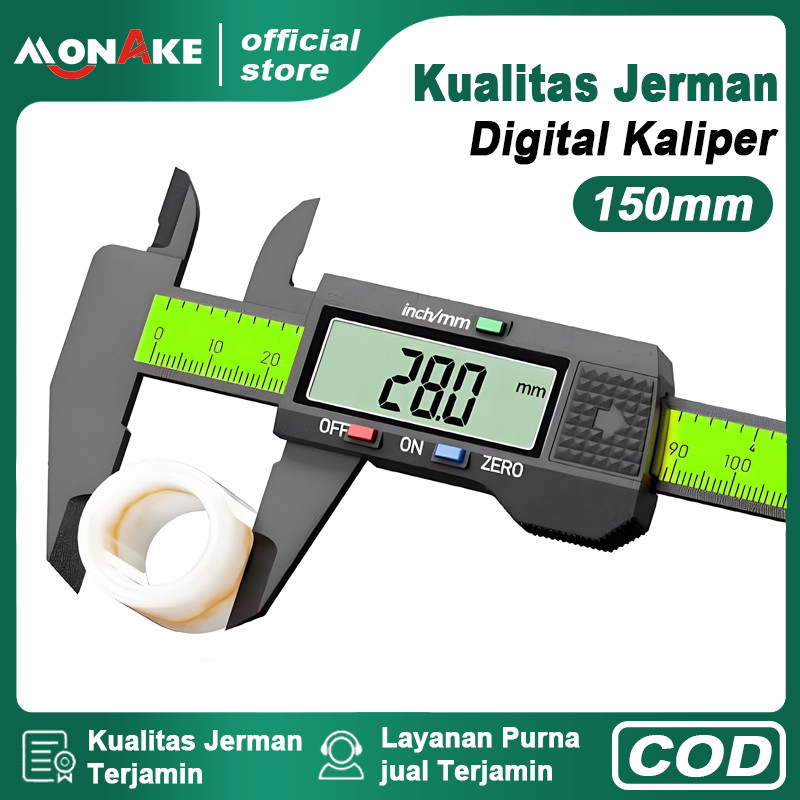 Jual MONAKE German Tool Verniper Caliper 0-150MM Kaliper DigitalJangka ...
