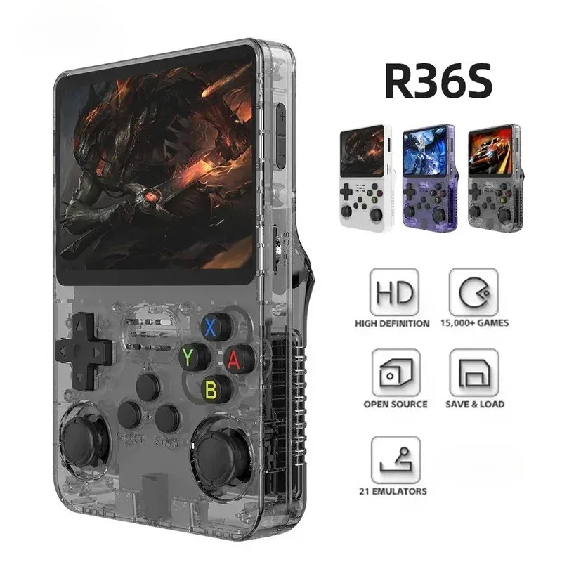 Jual 128G R36S Retro Handheld Video Game Console Linux System 3.5 In ...