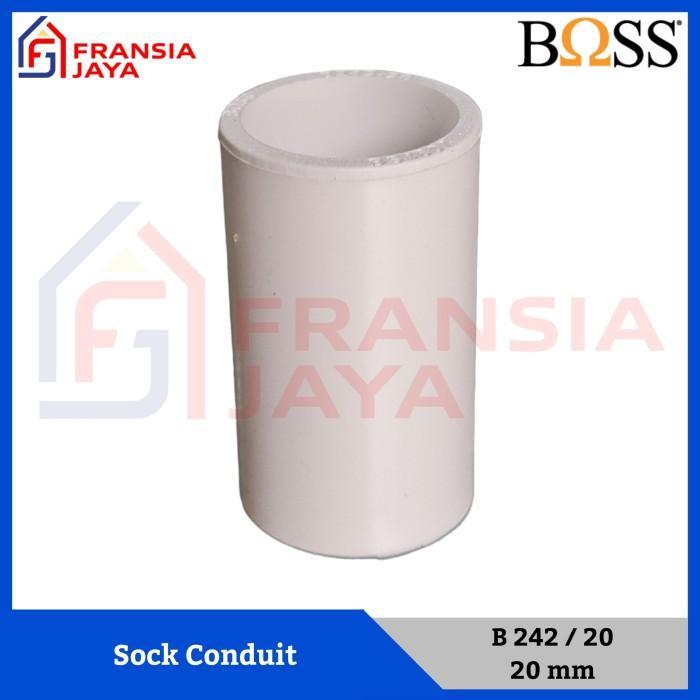 Jual Boss Socket Pipa Conduit 20 mm Putih Listrik White PVC B 242 / 20 ...