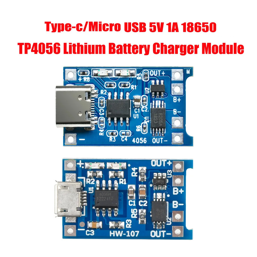 Jual 1/5pcs Type-C Micro USB 5V 1A 18650 TP4056 Lithium Battery arger ...
