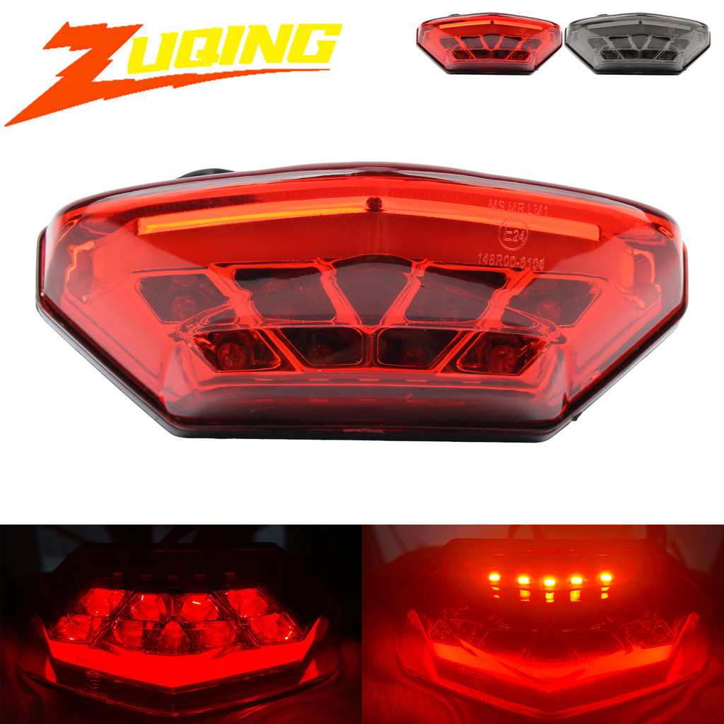 Jual 3 Wires Universal 12V LED Motorcycle Tail Brake Light Rear License ...