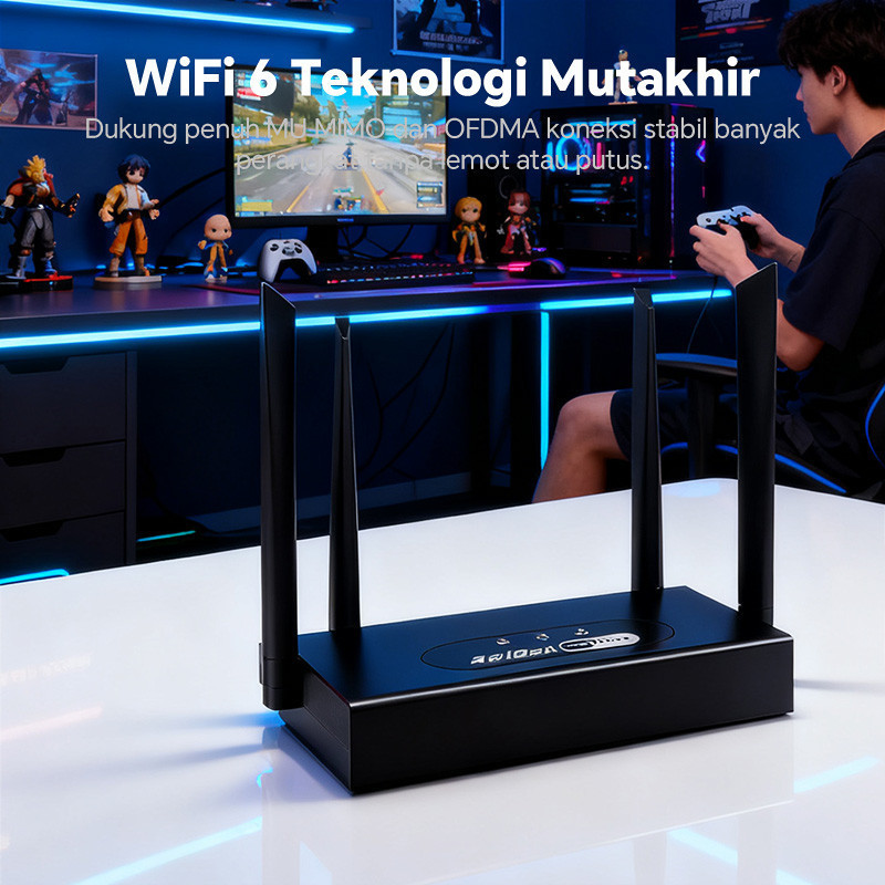 Jual ED122 Wireless Router 4G Wifi 6 CPE Modem Wifi Hotspot Bodi Logam ...