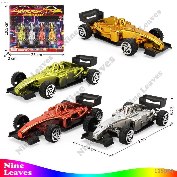 Jual Mainan Anak Mobil Formula 1 Metalik 4 Pcs F/W Cyber Punk Racing ...