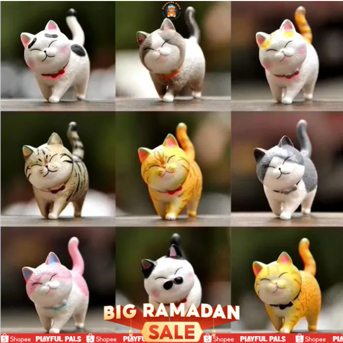 Jual Figure Kucing Mini Lucu Dan Imut / Miniatur Kucing Mini Bs ...