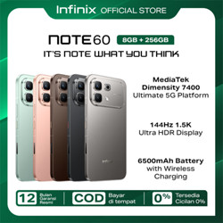 Infinix Note 60 8/256GB - Up to 16GB Extended RAM - Dimensity 7400 Ultimate - 6.
