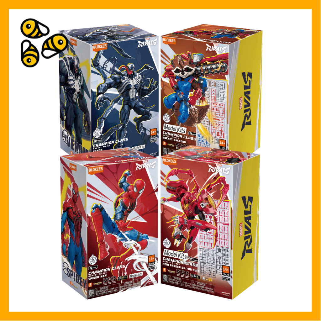 Jual Blokees Champion Class Marvel Rivals ROCKET RACCOON Peni Parker ...