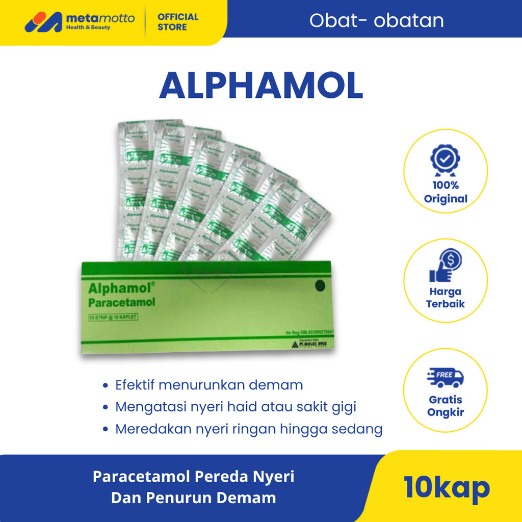 Jual Alphamol Tablet 600 Mg Strip 10 Kaplet - Metamotto Marelan ...